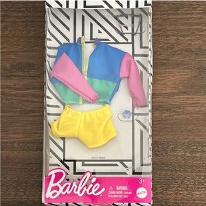Barbie Colorblock Jacket & Yellow Shorts Outfit 2019 Mattel NIB
